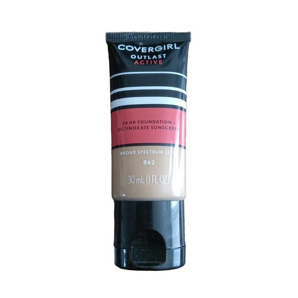 CoverGirl Outlast Active Foundation 862 Natural Tan 1 Fl Oz 24 Hr SPF 20 - Picture 1 of 3